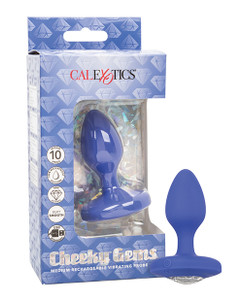 Cheeky Gems Medium Rechargeable Vibrating Probe - Blue Cheeky Gems Medium Rechargeable Vibrating Probe - Blue