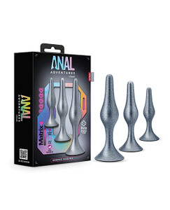 Blush Anal Adventures Matrix Genesis Plug Kit - Silver Blush Anal Adventures Matrix Genesis Plug Kit - Silver