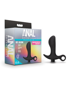 Blush Anal Adventures Platinum Silicone Vibrating Prostate Massager 01 - Black Blush Anal Adventures Platinum Silicone Vibrating Prostate Massager 01 - Black