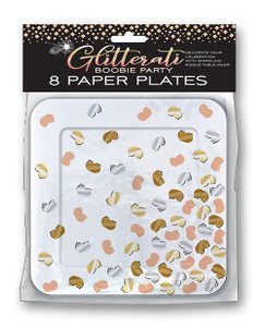 Glitterati Boobie Party Plates - Pack Of 8 Glitterati Boobie Party Plates - Pack Of 8