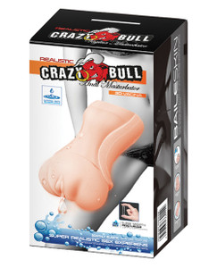 Crazy Bull No Lube Realistic Vagina Masturbator Sleeve - Ivory Crazy Bull No Lube Realistic Vagina Masturbator Sleeve - Ivory