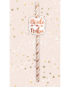 Bride Tribe Straws - Rose Gold Pack Of 6