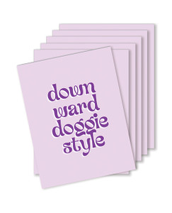 'downward Doggie Naughty Greeting Card - Pack Of 6