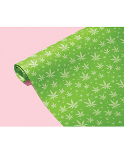 'green Pot Leaf Wrapping Paper