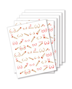 'doobies And Boobies Naughty Greeting Card - Pack Of 6 'doobies And Boobies Naughty Greeting Card - Pack Of 6