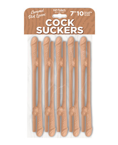 Cock Suckers Pecker Straws - Caramel Lovers Pack Of 10 Cock Suckers Pecker Straws - Caramel Lovers Pack Of 10