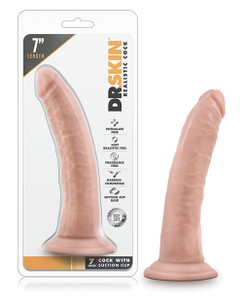 Blush Dr. Skin 7" Cock W/suction Cup - Vanilla Blush Dr. Skin 7" Cock W/suction Cup - Vanilla