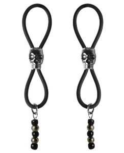 Bijoux De Nip Nipple Halos Black Skull Slider - Black/silver Bijoux De Nip Nipple Halos Black Skull Slider - Black/silver