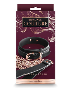 Bondage Couture Collar & Leash - Black Bondage Couture Collar & Leash - Black