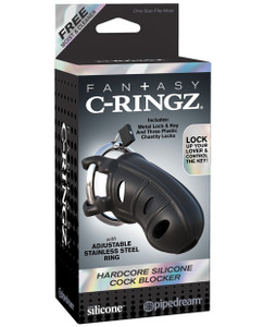 Fantasy C-ringz Hardcore Silicone Cock Blocker - Black Fantasy C-ringz Hardcore Silicone Cock Blocker - Black