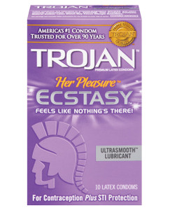 'trojan Her Pleasure Ecstasy Condoms - Box Of 10 'trojan Her Pleasure Ecstasy Condoms - Box Of 10