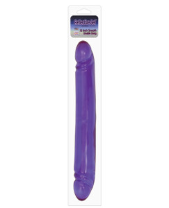 12" Reflective Gel Smooth Double Dong - Lavender 12" Reflective Gel Smooth Double Dong - Lavender