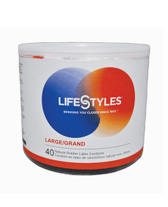 Lifestyles Large Condom - Bowl Of 40 Lifestyles Large Condom - Bowl Of 40