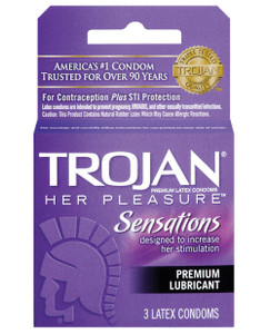 'trojan Her Pleasure Condoms - Box Of 3 'trojan Her Pleasure Condoms - Box Of 3