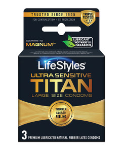 Lifestyles Ultra Sensitive Titan Condom - Pack Of 3 Lifestyles Ultra Sensitive Titan Condom - Pack Of 3