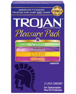 'trojan Pleasure Condoms - Asst. Box Of 12 'trojan Pleasure Condoms - Asst. Box Of 12