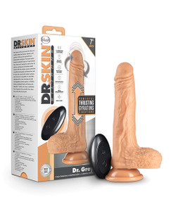 Blush Dr. Skin Silicone Dr. Grey 7" Thrusting Dildo - Vanilla Blush Dr. Skin Silicone Dr. Grey 7" Thrusting Dildo - Vanilla