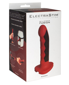 'electrastim Silicone Fusion Komodo Dildo - Red/black 'electrastim Silicone Fusion Komodo Dildo - Red/black