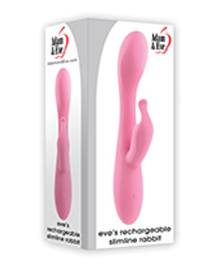 Adam & Eve Eve's Rechargeable Slimline Rabbit - Pink Adam & Eve Eve's Rechargeable Slimline Rabbit - Pink