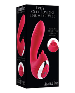 Adam & Eve Eve's Clit Loving Thumper Vibe - Red Adam & Eve Eve's Clit Loving Thumper Vibe - Red
