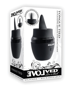 Evolved Tongue Tied Flicking Massager - Black Evolved Tongue Tied Flicking Massager - Black