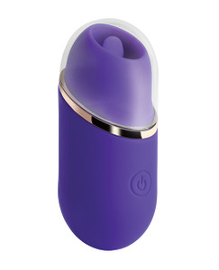 Abby Mini Clit Licking Vibrator Tongue Sex Toy - Purple Abby Mini Clit Licking Vibrator Tongue Sex Toy - Purple