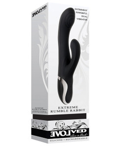 Evolved Extreme Rumble Rabbit Dual Stim Rechargeable - Black Evolved Extreme Rumble Rabbit Dual Stim Rechargeable - Black