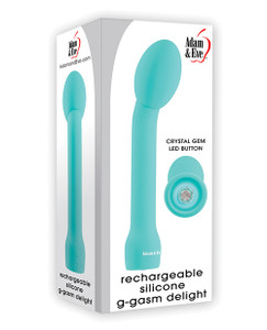 Adam & Eve G-gasm Delight Rechargeable Silicone G Spot Vibe - Teal Adam & Eve G-gasm Delight Rechargeable Silicone G Spot Vibe - Teal