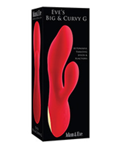 Adam & Eve Eve's Big & Curvy G Dual Stimulating Vibe - Red/gold Adam & Eve Eve's Big & Curvy G Dual Stimulating Vibe - Red/gold