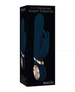 Adam & Eve Eve's Twirling Rabbit Vibrator - Blue Adam & Eve Eve's Twirling Rabbit Vibrator - Blue