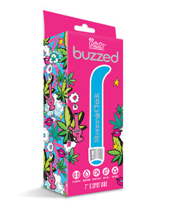 Buzzed 7" G-spot Vibe - Stoner Chick Blue Buzzed 7" G-spot Vibe - Stoner Chick Blue