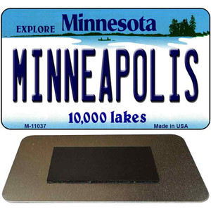 Minneapolis Minnesota State License Plate Tag Novelty Magnet M-11037 3.5" x 2"
