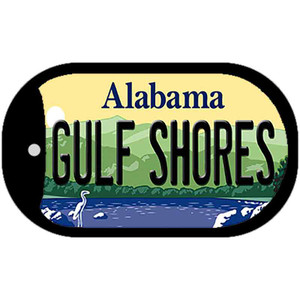 Gulf Shores Alabama Novelty Metal Dog Tag Necklace 2" x 1" Gulf Shores Alabama Novelty Metal Dog Tag Necklace 2" x 1"
