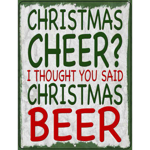 Christmas Beer Novelty Metal Parking Sign 4.5" x 6" Sign (PM) Christmas Beer Novelty Metal Parking Sign 4.5" x 6" Sign (PM)