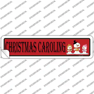 Christmas Caroling Novelty Narrow Sticker Decal Large Christmas Caroling Novelty Narrow Sticker Decal Large