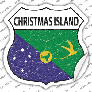 Christmas Island Flag Novelty Highway Shield Sticker Decal Large Christmas Island Flag Novelty Highway Shield Sticker Decal Large