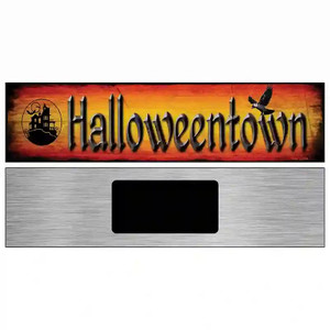 Halloweentown Novelty Metal Street Sign 6" x 1.5" Magnet (KM)