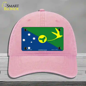 Christmas Island Flag Novelty License Plate Hat Unconstructed Cotton Pink Christmas Island Flag Novelty License Plate Hat Unconstructed Cotton Pink