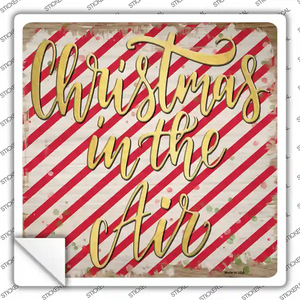 Christmas in the Air Novelty Square Sticker Decal Medium