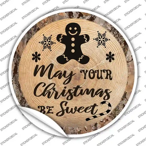 Christmas Be Sweet Novelty Circle Sticker Decal Medium