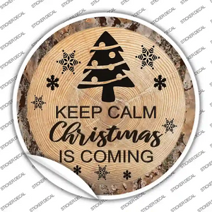 Christmas Is Coming Novelty Circle Sticker Decal Large