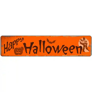 Happy Halloween Novelty Metal Street Sign 18" x 4" Sign (K)