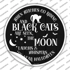 The Moon Whispers Tis Near Halloween Novelty Circle Sticker Decal X-Large