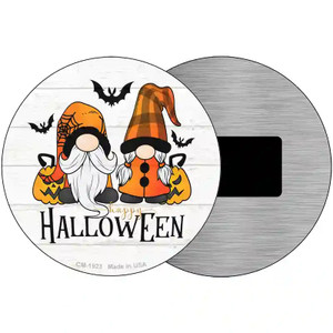 Happy Halloween Spooky Gnomes Novelty Metal Circle Sign 3.5" Magnet (CM)