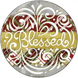 Blessed Christmas Novelty Metal Circle Sign 8" Sign (UC) Blessed Christmas Novelty Metal Circle Sign 8" Sign (UC)