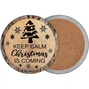 Christmas Is Coming Novelty Circle Coaster Set of 4 3.5" Coaster (Sets of 4) (CC)