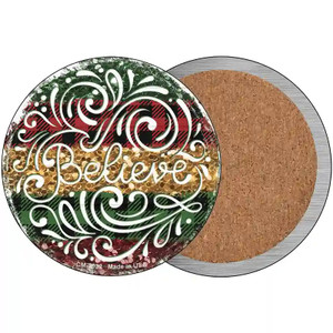 Believe Christmas Novelty Circle Coaster Set of 4 3.5" Coaster (Sets of 4) (CC) Believe Christmas Novelty Circle Coaster Set of 4 3.5" Coaster (Sets of 4) (CC)