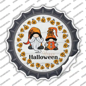 Happy Halloween Pumpkin Spooky Gnomes Novelty Bottle Cap Sticker DecalLarge Happy Halloween Pumpkin Spooky Gnomes Novelty Bottle Cap Sticker DecalLarge