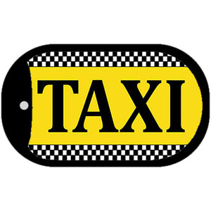 Taxi Novelty Metal Dog Tag Necklace 2" x 1"