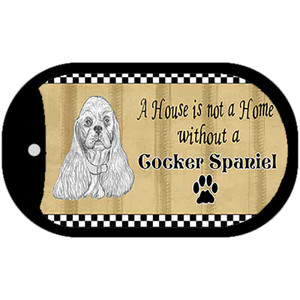 Cocker Spaniel Pencil Sketch Novelty Metal Dog Tag Necklace 2" x 1"